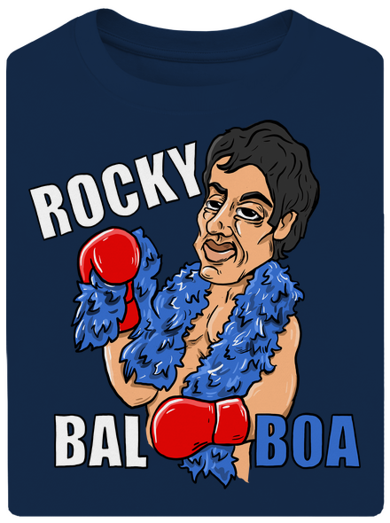 Rocky Bal boa unisex tričko oversized Midnight Blue