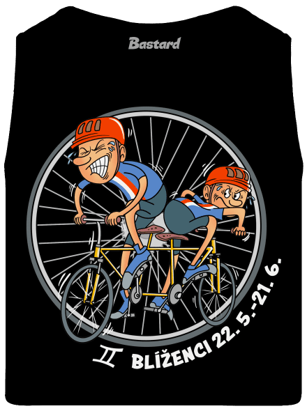 Cyklistický horoskop: Blíženci pánske tielko Black