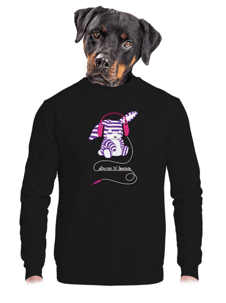 DNB unisex mikina bez kapucne Black