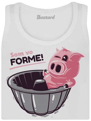 Vo forme dámske tielko klasické White