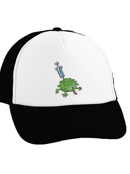 Zapichnutý covid šiltovka truckerka Black cap