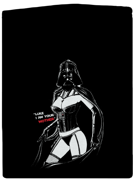 Mrs. Vader pánska mikina na zips Black