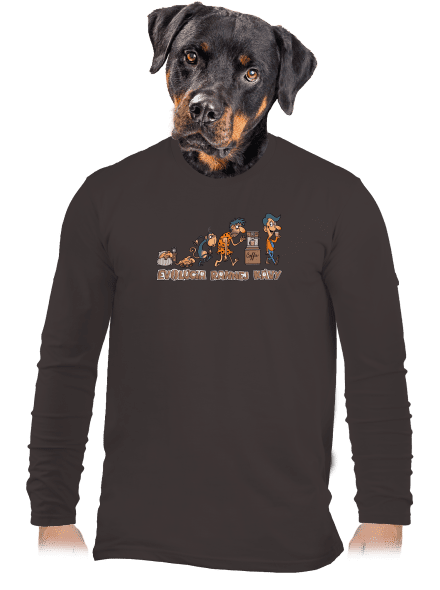 Evolúcia rannej kávy pánske dlhý rukáv Bear Brown