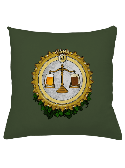 Pivný horoskop: Váha vankúš Olive Green