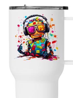 Workaholic robot termohrnček White