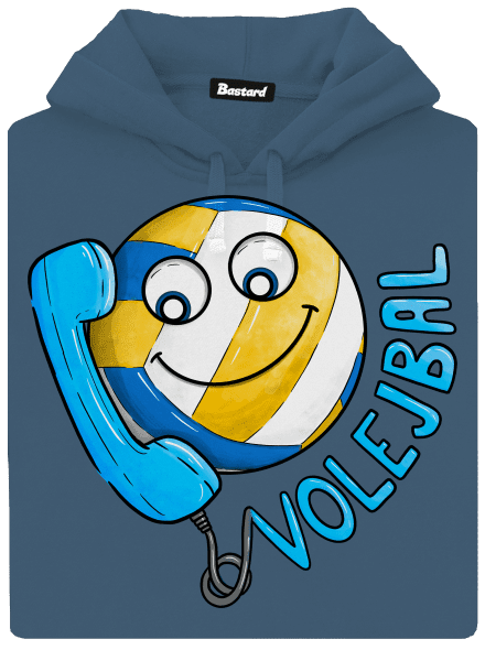 Volejbal dámska mikina klokanka Denim