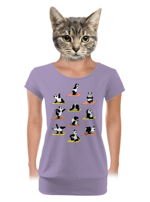 Pandia jóga dámske tričko s lemom Lavender