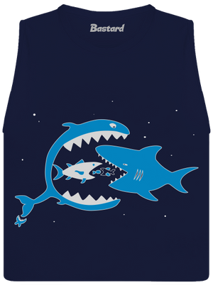 Rybky dámske tielko voľné Navy