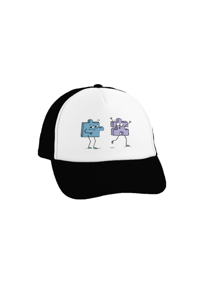 Puzzlíci šiltovka truckerka Black cap