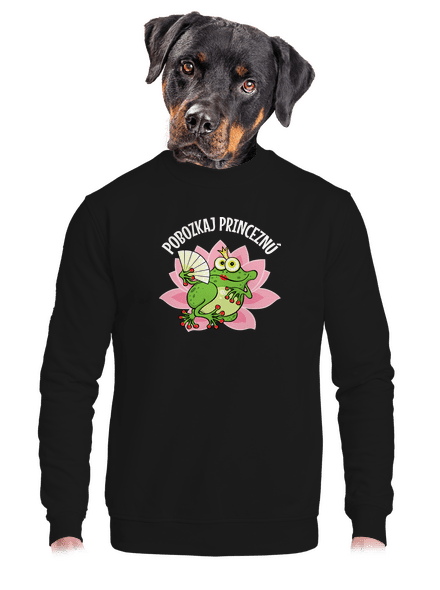 Pobozkaj princeznú a princa unisex mikina bez kapucne Black
