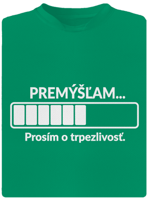 Premýšľam detské športové tričko Kelly Green Mal