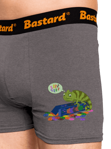 Zmätený chameleón boxerky Gray Melange
