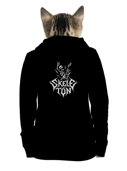 Skeletón dámska mikina na zips Black