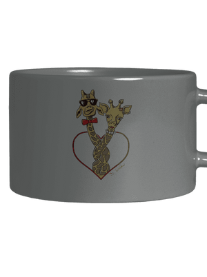 Žirafy vo zväzku hrnček makronka Grey Macaron