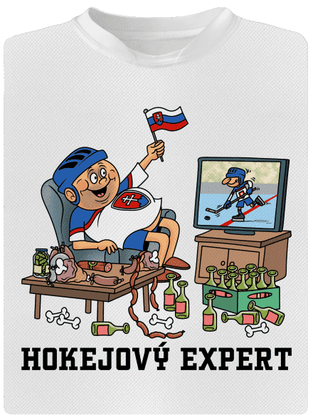 Hokejový expert detské športové tričko White