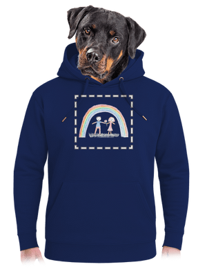 Detské kresby - Nahraj vlastnú unisex mikina premium Navy