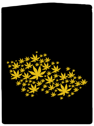 Ganja Country dámska mikina na zips Black