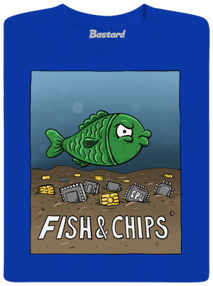 Fish and IT chips pánske tričko Royal Blue