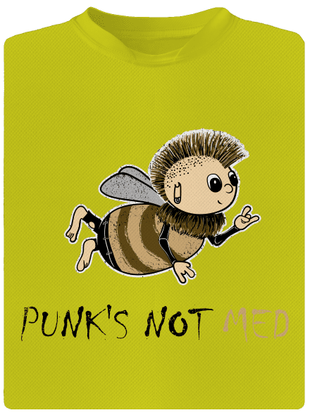 Punks Not Med pánske športové tričko Neon Yellow