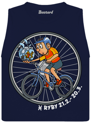 Cyklistický horoskop: Ryby dámske tielko voľné Navy