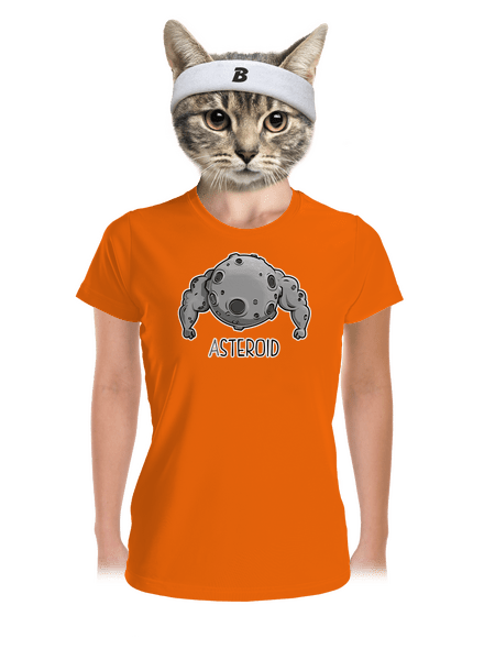 Asteroid dámske športové tričko Neon Orange