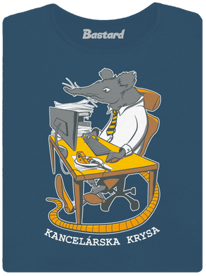 Kancelárska krysa dámske tričko prémium Petrol Blue