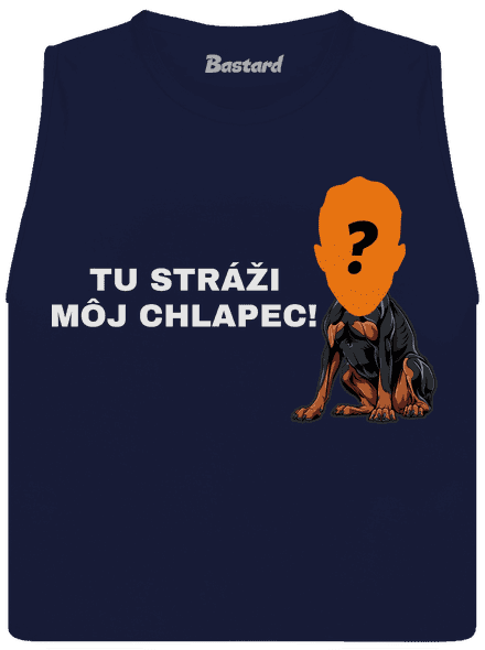 Tu strážim ja dámske tielko voľné Navy