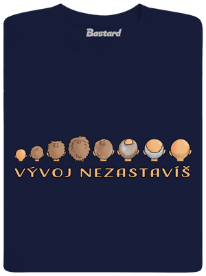 Vývoj nezastavíš pánske tričko Navy