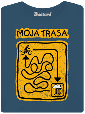 Moja trasa dámske tričko prémium Petrol Blue