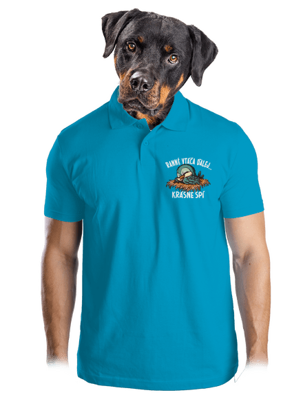 Ranné vtáča spí pánska polokošeľa Blue Atol