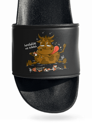 Hovädzie na hubách šľapky Black