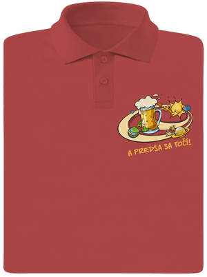 A predsa sa točí! pánska polokošeľa Burgundy