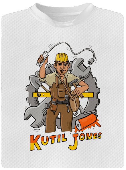Kutil Jones pánske športové tričko White
