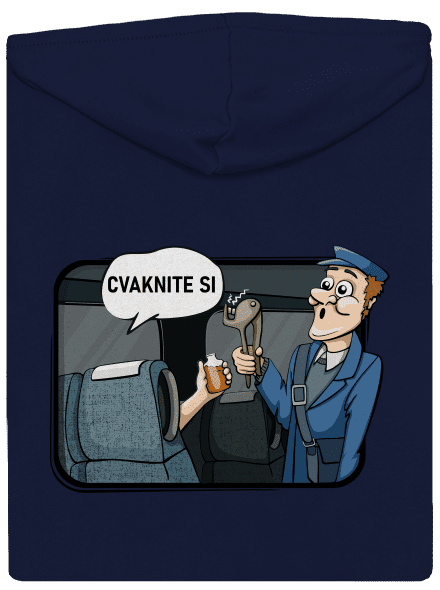 Cvaknite si pánska mikina na zips Navy