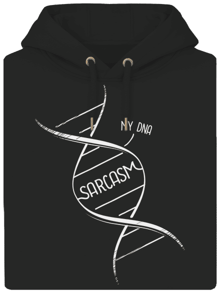 Sarcasm unisex mikina premium Dark Black