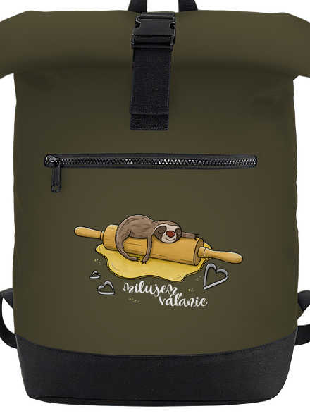 Milujem váľanie batoh Military Green