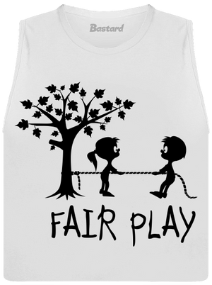 Fair play dámske tielko voľné White
