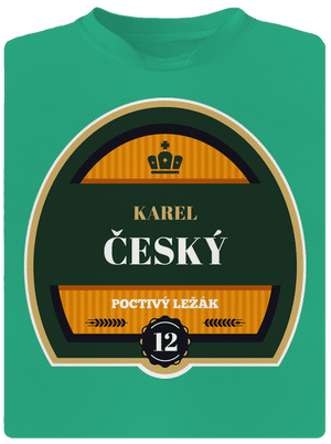 Pivná etiketa pánske športové tričko Mint Mal
