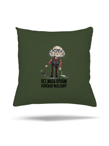 Neklidný bez masa vankúš Olive Green