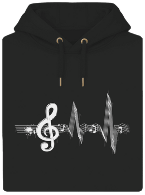 Žijem muzikou unisex mikina premium Dark Black