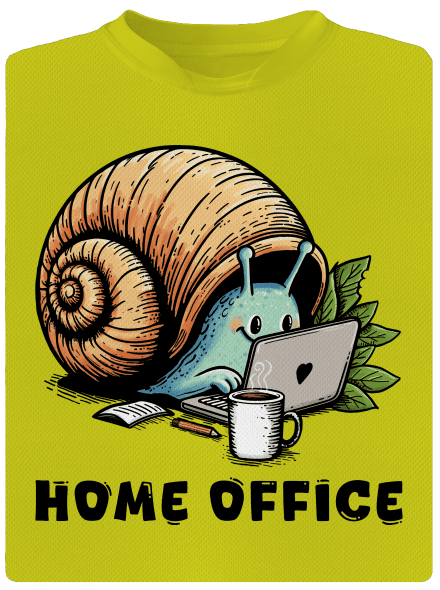 Slimákov home office pánske športové tričko Neon Yellow
