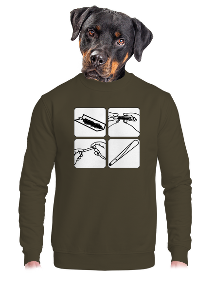 Joint unisex mikina bez kapucne Urban Khaki