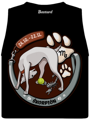 Psí horoskop: Škorpión dámske tielko voľné Black