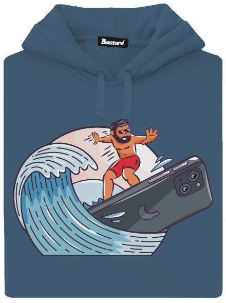 Som surfer dámska mikina klokanka Denim