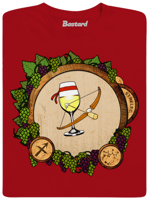 Vínny horoskop: Strelec pánske dlhý rukáv Red