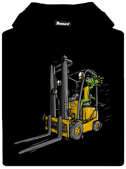 Ještěrka detská mikina klokanka Black