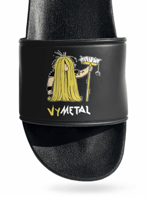 Metalista šľapky Black