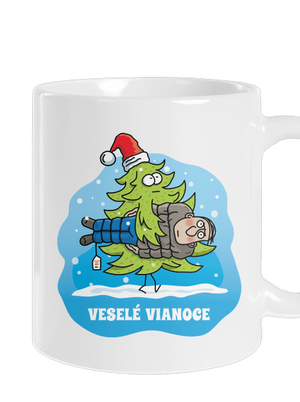 Veselé Vianoce klasický hrnček White