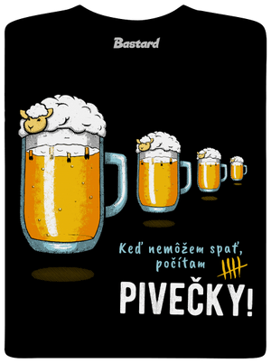 Pivečka pánske tričko Black