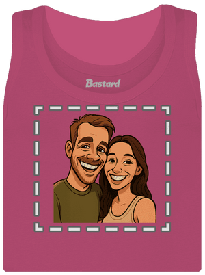 Karikatúra z vlastnej fotky dámske tielko klasické Magenta